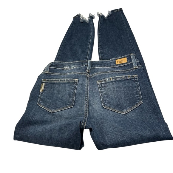 Paige Verdugo Ankle Cropped Raw Step Hem Jeans Sz 25 - Picture 7 of 15